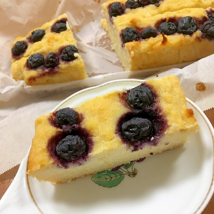 ブルーベリーたっぷりな★生おからケーキ